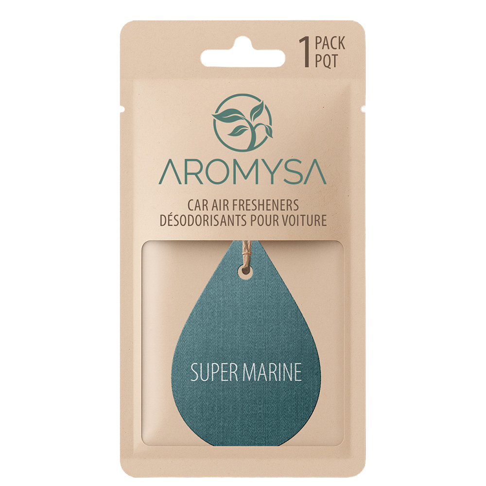 Image Paquet de 1 sent-bon pour voiture - SUPER MARINE, forme de goutte d'eau